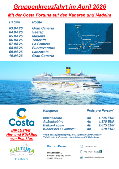 original Costa Fortuna April 26
